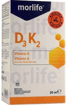 Morlife D3-K2 Takviye Edici Gıda 20 ML Morlife D3-K2 Takviye Edici Gıda 20 ML