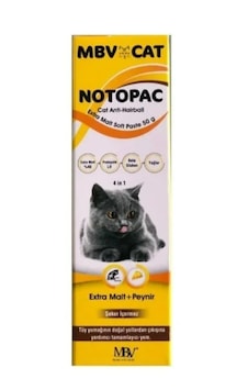 Mbv Notopac Peynirli Kedi Maltı 50 G Mide Krampı, Tüy Kusma Önleyici & İştah Açıcı Tüy Yumağı Macunu Mbv Notopac Peynirli Kedi Maltı 50 G Mide Krampı, Tüy Kusma Önleyici & İştah Açıcı Tüy Yumağı Macunu
