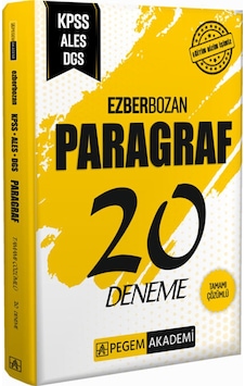 KPSS ALES DGS Ezberbozan Paragraf 20 Deneme - Pegem Akademi Yayıncılık KPSS ALES DGS Ezberbozan Paragraf 20 Deneme - Pegem Akademi Yayıncılık