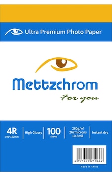 Mettzchrom 260gr 10x15cm Ultra Premium Parlak Fotoğraf Kağıdı 100 Mettzchrom 260gr 10x15cm Ultra Premium Parlak Fotoğraf Kağıdı 100