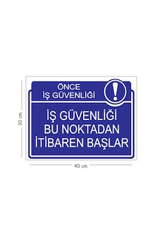 Metal İş Güvenliği Bu Noktadan İtibaren Başlar 30x40 Cm A3 Uyarı İş Güvenliği Levhası Metal İş Güvenliği Bu Noktadan İtibaren Başlar 30x40 Cm A3 Uyarı İş Güvenliği Levhası