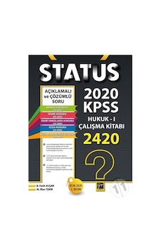 Status 2020 KPSS Hukuk-1 Çalışma Kitabı - Berker Fatih Avşar - Gazi Kitabevi Status 2020 KPSS Hukuk-1 Çalışma Kitabı - Berker Fatih Avşar - Gazi Kitabevi