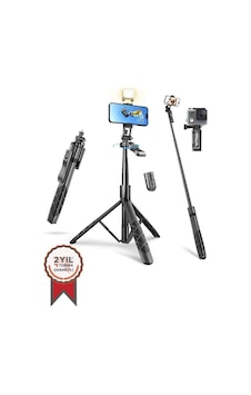 Tripod Kumandalı 153cm Android Ios Go Pro Uyumlu Selfie Çubuğu L16