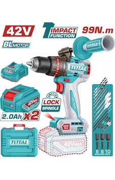 Total TIDLI429982E 42V Li-Ion Akülü Kömürsüz Darbeli Matkap