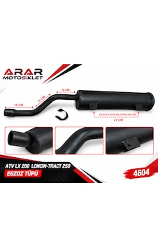 Atv Lx 200 Loncın-tract 250 Egzoz Tüpü - 4604 Siyah