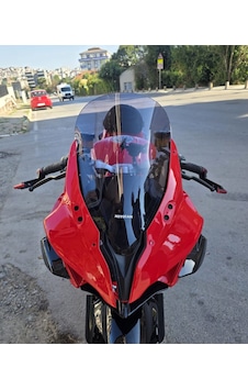 Motocam Qj Srk 25 R Ön Cam 2023-2026 Model 42cm Füme Renkli 4mm Motocam Qj Srk 25 R Ön Cam 2023-2026 Model 42cm Füme Renkli 4mm
