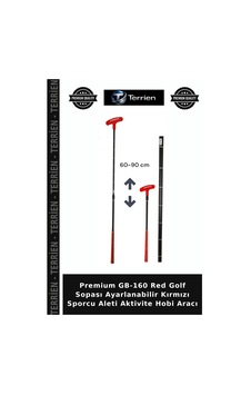Premium Gb-160 Red Golf Sopası Ayarlanabilir Kırmızı Sporcu Aleti Aktivite Hobi Aracı