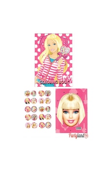 Barbie Prenses Boyama Kitabı 3'lü Boyama , Sticker , Maskeli