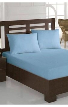 Penye Tek Kişilik 120x200 Cm Lastikli Çarşaf Mavi Mavi Penye Tek Kişilik 120x200 Cm Lastikli Çarşaf Mavi Mavi