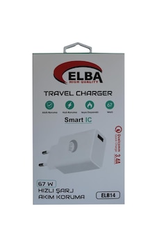 Elba Elb14 Elb-67w Usb 67w 3.4a Hızlı Şarj Akıllı Koruma -ısıya Dayanıklı Ev Şarj Kafa Elba Elb14 Elb-67w Usb 67w 3.4a Hızlı Şarj Akıllı Koruma -ısıya Dayanıklı Ev Şarj Kafa