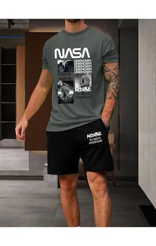 Siyah Şort Füme Tişört Takım Nasa Baskılı Oversize Unisex Siyah Şort-füme Tişört Siyah Şort Füme Tişört Takım Nasa Baskılı Oversize Unisex Siyah Şort-füme Tişört