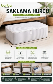 Saklama Hurcu 60x40x20 Cm Baza Altı Hurç Fermuarlı Yorgan Battaniye Kıyafet Düzenleyici Çok Amaçlı Saklama Kutusu 1 Adet Krem Saklama Hurcu 60x40x20 Cm Baza Altı Hurç Fermuarlı Yorgan Battaniye Kıyafet Düzenleyici Çok Amaçlı Saklama Kutusu 1 Adet Krem