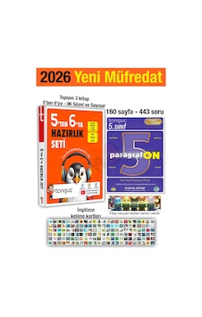 5'ten 6'ya Hazırlık Seti 2026 4 Kitap Yaz Tatili 5. Sınıf Tekrar Paragrafon 6. Sınıf Konu Özetli