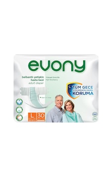 Evony Yetişkin Bezi 30'lu Large - Yüksek Emici, Sızdırmaz Koruma Tarı L Evony Yetişkin Bezi 30'lu Large - Yüksek Emici, Sızdırmaz Koruma Tarı L
