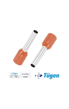 Tügen 0,50mm İzoleli Yüksük Turuncu 1 Kutu 1000 Adet Tügen 0,50mm İzoleli Yüksük Turuncu 1 Kutu 1000 Adet
