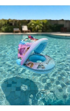 Gölgelikli Tenteli Çocuk Deniz Simiti Baby Float Bebek Deniz Simiti 0-3 Yaş Bebek Botu Figürlü Çok Renkli