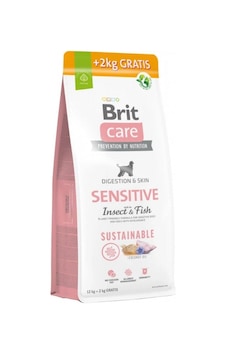 Brit Care Sensitive Digeston & Skin Balıklı Böcek Proteinli Yetişkin Köpek Maması 12 KG + 2 KG