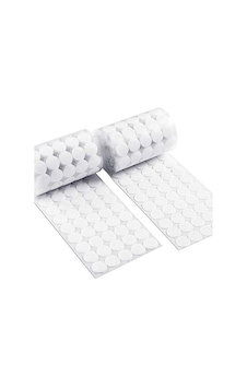100 Adet Yuvarlak Cırt Cırtlı Bant, Yapışkanlı, 1.5 Cm Çapında 100 Adet Yuvarlak Cırt Cırtlı Bant, Yapışkanlı, 1.5 Cm Çapında