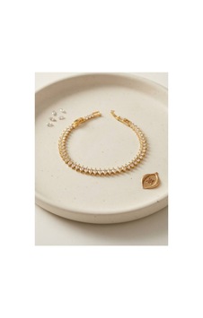 Pirinç Gold Renk Arpa Zirkon Taşlı Su Yolu Kadın Bileklik Tj-bb8897 Evimdeyokyok Pirinç Gold Renk Arpa Zirkon Taşlı Su Yolu Kadın Bileklik Tj-bb8897 Evimdeyokyok