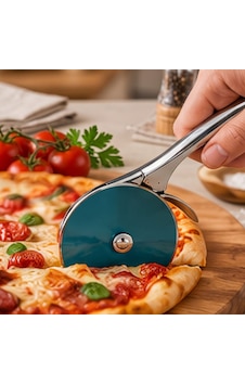 Çelik Pizza Kesici Gümüş Çelik Pizza Kesici Gümüş