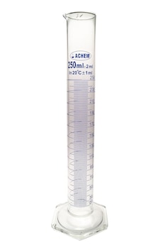 Achem 250Ml Cam Mezür Uzun Form Renkli Skala