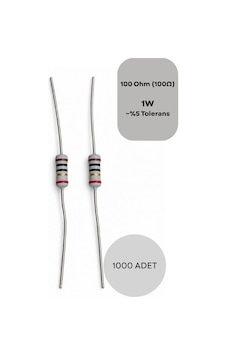 1 Watt 100r Direnç %5 Hassasiyet Through Hole Elektronik Devre Elemanı 1000 Adet