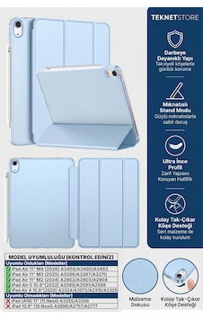 İpad Air 11" M4 M3 M2 Uyumlu Kılıf Ultra İnce Standlı Akıllı Uyku Modlu Zarif Koruyucu Kapak Kapaklı Kılıf İpad Air 11" M4 M3 M2 Uyumlu Kılıf Ultra İnce Standlı Akıllı Uyku Modlu Zarif Koruyucu Kapak Kapaklı Kılıf
