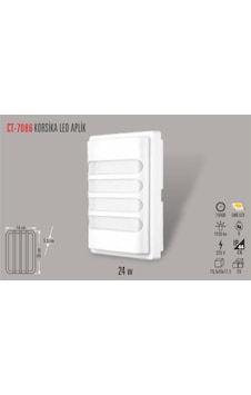Cata Ct7086 24w Korsika Led Armatür Beyaz Kasa Cata Ct7086 24w Korsika Led Armatür Beyaz Kasa