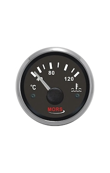 Mors Hararet 12-24V Çap 55Mm Göstergesi Siyah Mors Hararet 12-24V Çap 55Mm Göstergesi Siyah