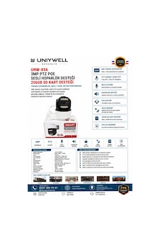 Uniywell Unw-x65 3mp Ptz Poe Akıllı Güvenlik Kamerası Uniywell Unw-x65 3mp Ptz Poe Akıllı Güvenlik Kamerası