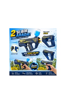 Modüler 2'si 1 Arada Şarjlı Su Tabancası 200 Ml Hazneli 25 Cm Mavi - 904696568 Modüler 2'si 1 Arada Şarjlı Su Tabancası 200 Ml Hazneli 25 Cm Mavi - 904696568