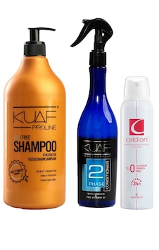 Kuaf Tuzsuz Keratin Şampuan 1l + Mavi Keratinli Sıvı Saç Kremi Kuaf Tuzsuz Keratin Şampuan 1l + Mavi Keratinli Sıvı Saç Kremi