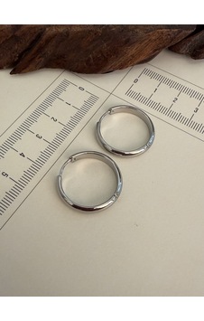 316 L Çerrahi Çelik Halka Küpe Gümüş Renk Halka Küpe Halka Bombeli Küpe 18mm Beyaz - Gümüş 316 L Çerrahi Çelik Halka Küpe Gümüş Renk Halka Küpe Halka Bombeli Küpe 18mm Beyaz - Gümüş