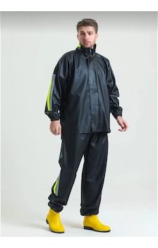 Tarzyeri Unisex Tam Kalıp Motorcu Kurye Su Gecirmez Yağmurluk Takım - Siya 001 Tarzyeri Unisex Tam Kalıp Motorcu Kurye Su Gecirmez Yağmurluk Takım - Siya 001