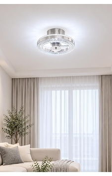 İnci Tekli Plafonyer Modern Tasarım Enerji Tasarruflu Led Avize 3 Renk Işık Kristal Görünüm Oturma Odası Yemek Odası Salon Yatak Odası Çap - 30 Cm Diğer