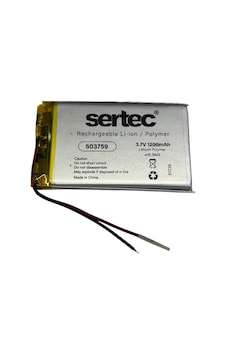 Sertec 503759 3.7v 1200 Mah Li-polymer Pil Devreli/1.5a Sertec 503759 3.7v 1200 Mah Li-polymer Pil Devreli/1.5a
