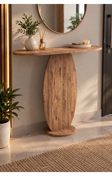 Sulorahome Modern Oval Dresuar Ve Antre Konsolu Ahşap Sulorahome Modern Oval Dresuar Ve Antre Konsolu Ahşap