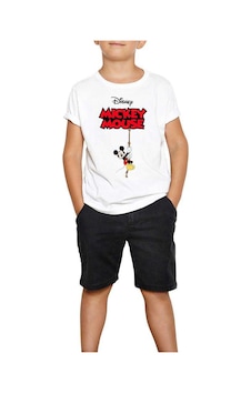 Zepplin Giyim Disney Mickey Mouse Beyaz Çocuk Tişört Zepplin Giyim Disney Mickey Mouse Beyaz Çocuk Tişört