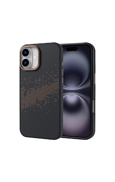 Zore Apple Uyumlu iPhone 16 Plus Magsafe Şarj Özellikli Karbon Fiber Tasarımlı Vave Kap Gold Zore Apple Uyumlu iPhone 16 Plus Magsafe Şarj Özellikli Karbon Fiber Tasarımlı Vave Kap Gold