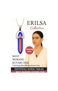 Sertifikalı Çivi Model Mavi Murano Kuvars Doğal Taş Kolye Yaratıcılığı Artırır Mavi Sertifikalı Çivi Model Mavi Murano Kuvars Doğal Taş Kolye Yaratıcılığı Artırır Mavi