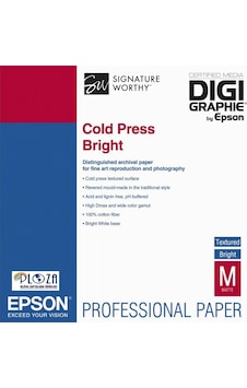 Epson Cold Press Bright 17''X 15M Mürekkep Püskürtmeli Kağıdı Epson Cold Press Bright 17''X 15M Mürekkep Püskürtmeli Kağıdı