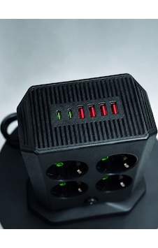 8'li Dikey Çoklu Priz 4 Usb 2 Type-c Girişli Akım Korumalı Uzatma Prizi 0 8'li Dikey Çoklu Priz 4 Usb 2 Type-c Girişli Akım Korumalı Uzatma Prizi 0