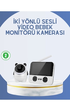 Kablosuz Bebek Monitörü 720p Görüntü Ve Geniş Ekran Siyah Kablosuz Bebek Monitörü 720p Görüntü Ve Geniş Ekran Siyah
