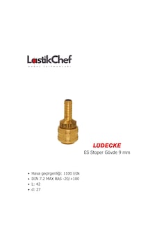 Lüdecke Es10t Es Stoper Gövde 9 Mm Lüdecke Es10t Es Stoper Gövde 9 Mm