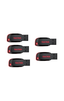 SanDisk Cruzer Blade SDCZ50-032G-B35 32 GB USB 2.0 Flash Bellek 5'li SanDisk Cruzer Blade SDCZ50-032G-B35 32 GB USB 2.0 Flash Bellek 5'li