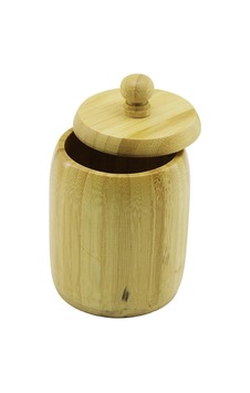 Ahşap Bambu Şekerlik Kapaklı Çap: 7.5cm Derinlik: Elx25176-d127a Ahşap Bambu Şekerlik Kapaklı Çap: 7.5cm Derinlik: Elx25176-d127a