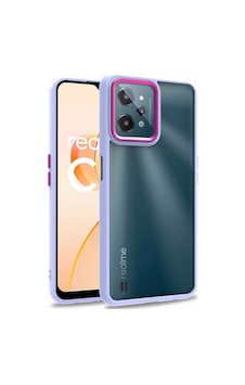 Zore Realme C31 Kılıf Nvth Flora Kapak - Lila