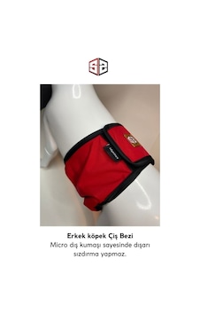 Salya Store Erkek Köpek Çiş Bandı Külotu Kırmızı Kl-102 Salya Store Erkek Köpek Çiş Bandı Külotu Kırmızı Kl-102