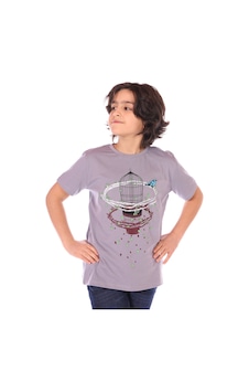 Toontoy Kids Toontoy Erkek Çocuk Kafes Baskılı Tişört Gri Toontoy Kids Toontoy Erkek Çocuk Kafes Baskılı Tişört Gri