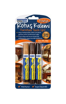 3pcs Mobilya Rötuş Kalem Set Açık - Orta - Koyu Kahverengi 5728 Diğer